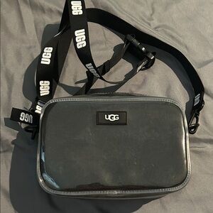 UGG Gray Belt Bag with Black Accents